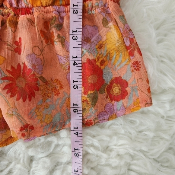 Wild Fable Bell Sleeve. Boho Floral Tie Front Top Size Medium. New without tags. - Picture 5 of 7